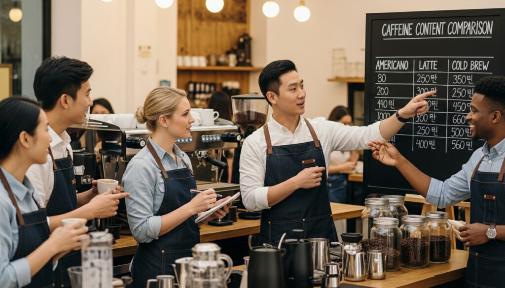 카페인 함량 비교